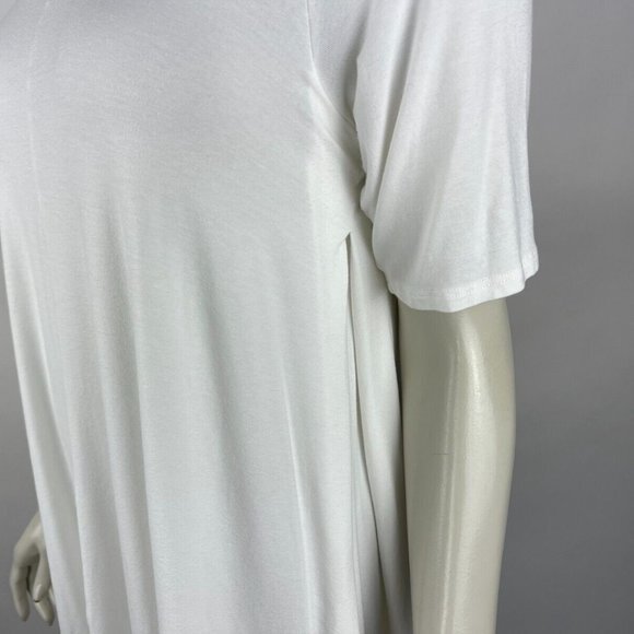 Eileen Fisher Viscose Tunic Top Women PM Short Sleeve Scoop Neck Swing Shirt - Picture 8 of 10